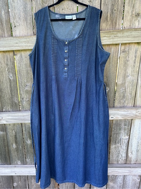 Vermont Country Store Dresses & Skirts - Vermont Country Store Dress Womens Plus Size 2X Denim Jumper Modest Maxi Dress